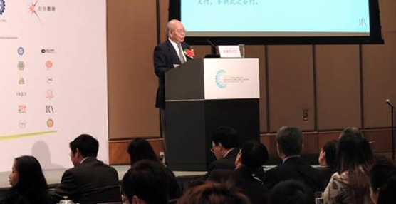 El presidente de ICA, Wilson Yuen, durante su intervención en el congreso anual de la Asociación.