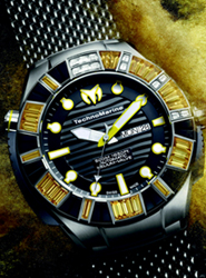 El Black Reef Ti Ultimate, nueva edición limitada del modelo para submarinismo de Technomarine, en titanio, gemas y brazalete en cota de malla de acero.