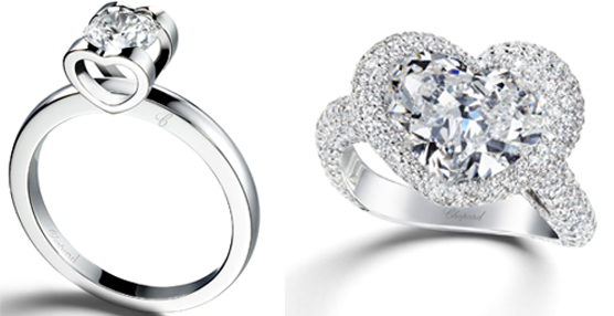 Con vistas a la temporada de bodas, Chopard lanza una nueva serie de anillos de compromiso en oro, platino y diamantes