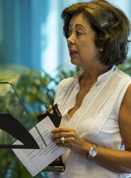 La presidenta de AETA, Erika Junglewitz, durante su intervención en ProDiam 2013..