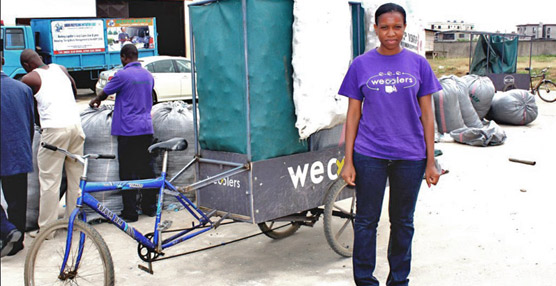 Proyecto de reciclado de bicicletas para dedicarlas al transporte de mercancías de Bilikiss Adebiyi, en Nigeria.