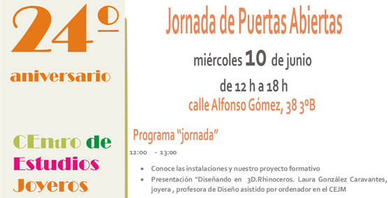 El Centro de Estudios Joyeros de Madrid abre sus puertas al público este próximo miércoles