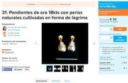 Subasta de unas perlas 'naturales' y 'cultivadas' al mismo tiempo, en la web www.catawiki.es