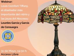 Nuevo webinar por el IGE: ‘Louis Comfort Tiffany, el diseñador más importante del vidrio y las joyas Art Nouveau’