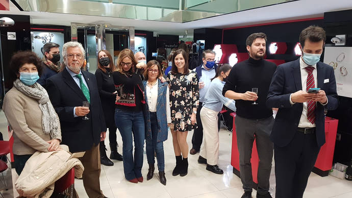 Un momento durante la inauguración de la exposición el pasado jueves.