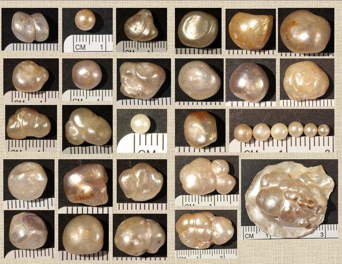 Una muestra de la colección de perlas precolombinas de Peter Balogh.