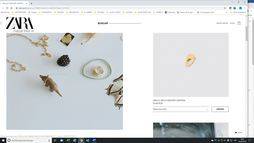 Otra imagen de la rectificación de la joyería en la web de Zara, donde ya no se anuncia de forma destacada el oro. 