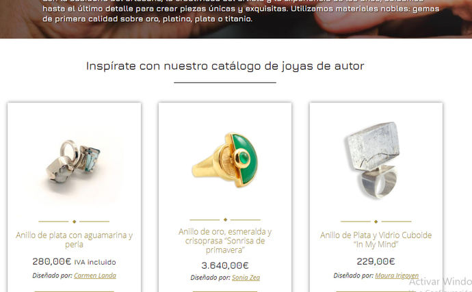 Joyas de Autor estrena canal de venta online