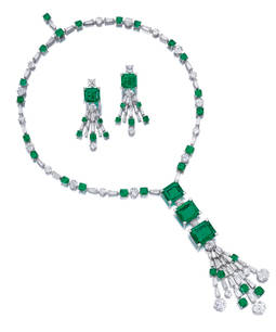 Set de esmeraldas y diamantes de Bulgari