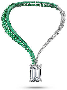 Una de las piezas emblemáticas de De Grisogono, con un diamante de 163 quilates, color D y claridad IF, que se vendió por 33 millones de dólares. 