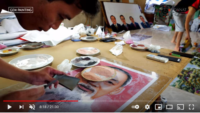 Más allá de las gemas en Tailandia y Vietnam: Gem painting