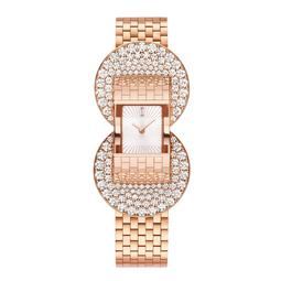 Reloj Secreto Ludo. Oro rosa, diamantes, nácar blanco guilloché
