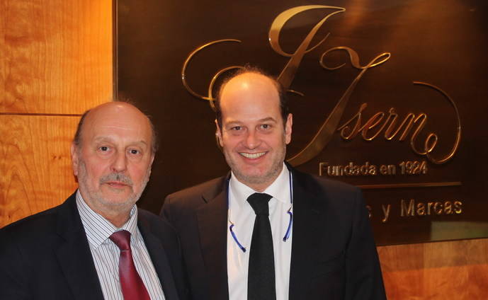 El presidente del JORGC, Francesc Fayos, y el director de Isern, Patentes y Marcas, Jorge Isern.