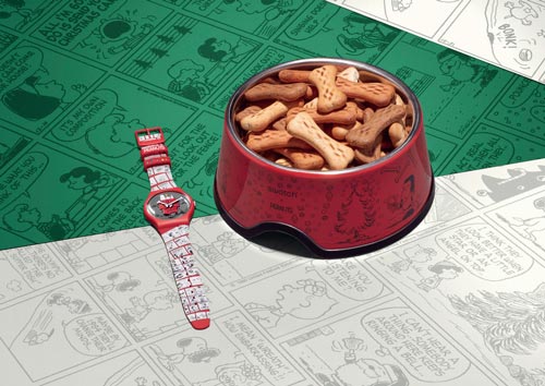 Swatch lanza una edición especial de navidad de Peanuts