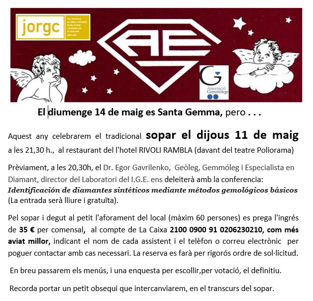 La gemología catalana celebra Santa Gema