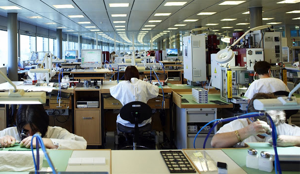 Planta de producción de Rolex en Bienne, Suiza.