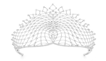 La tiara Lacis (Chaumet), en una boda imperial