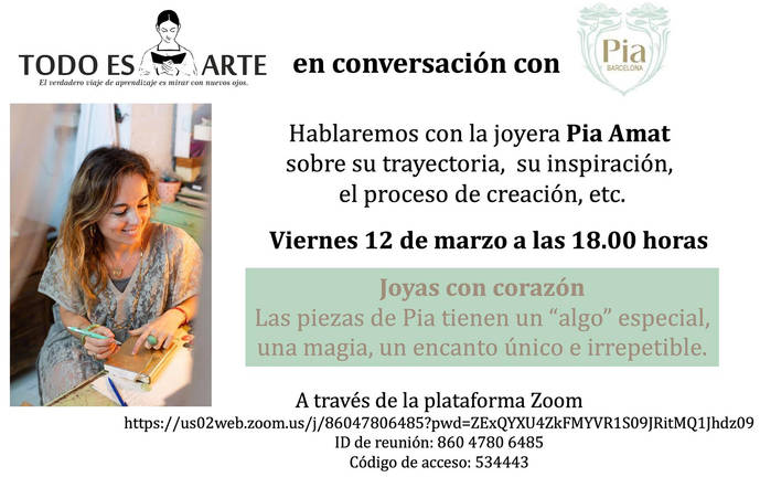 Todo es Arte: Cita este viernes con la joyera Pía Amat