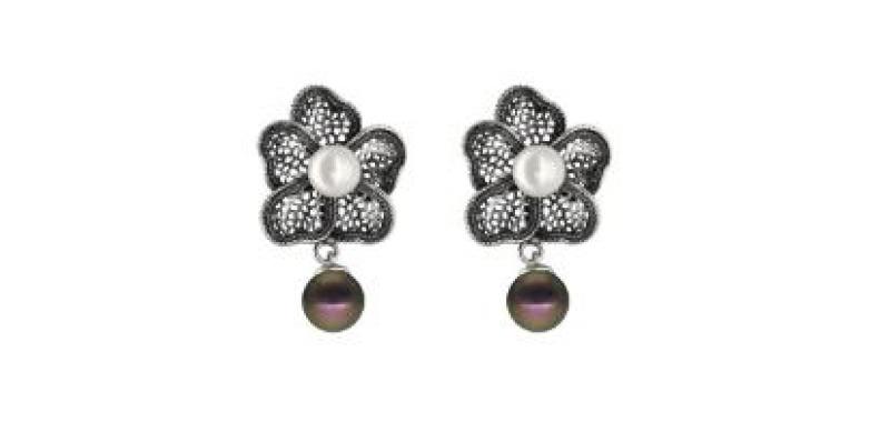 Pendientes flor filigrana